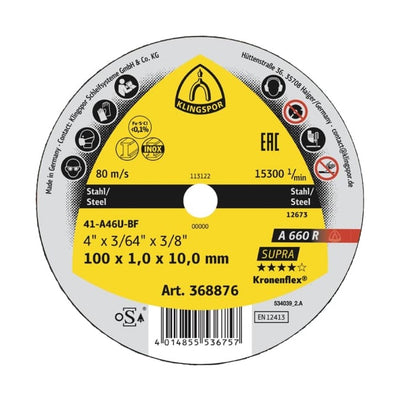 40x Doorslijpschijf A 660 R | Vlak 76 x 1 x 6 mm