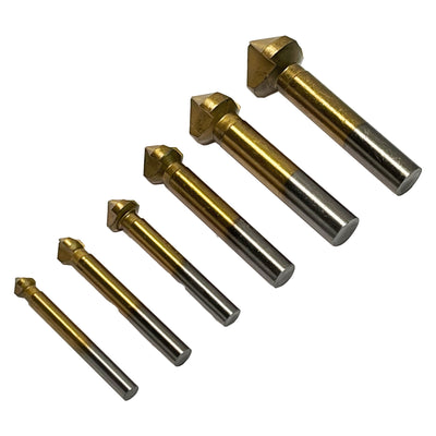 Verzinkboren set Titanium 90º | 6 stuks