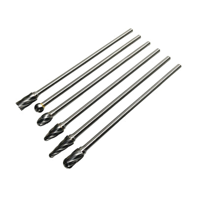 Wolfraamcarbide stiftfrezen set | Lange uitvoering | 6 stuks