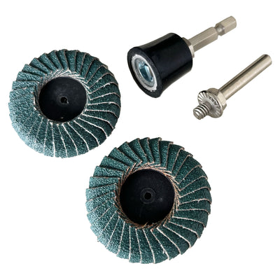 2" 50mm | Lamellenschijf met Roloc opname en houder | 2 stuks