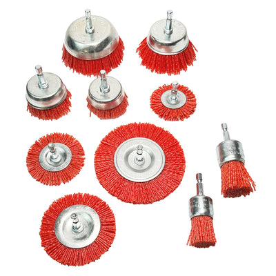 Nylon schuurborstels set | 10 stuks