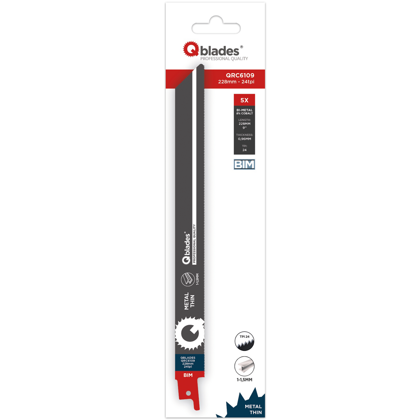 Qblades QRC6109 228x0.98mm | Recipro zaagblad | BIM