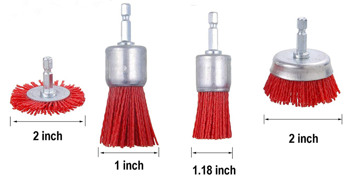 Nylon schuurborstels set | 10 stuks