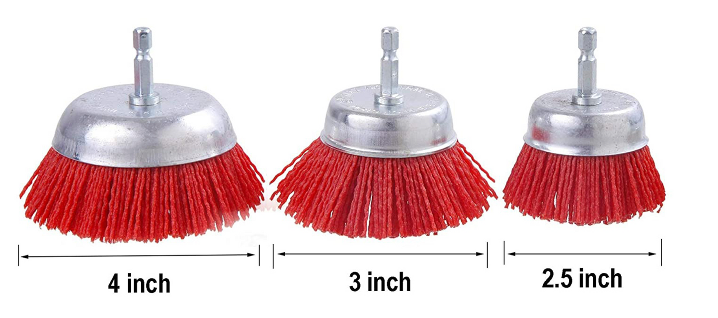 Nylon schuurborstels set | 10 stuks
