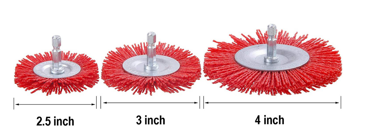 Nylon schuurborstels set | 10 stuks