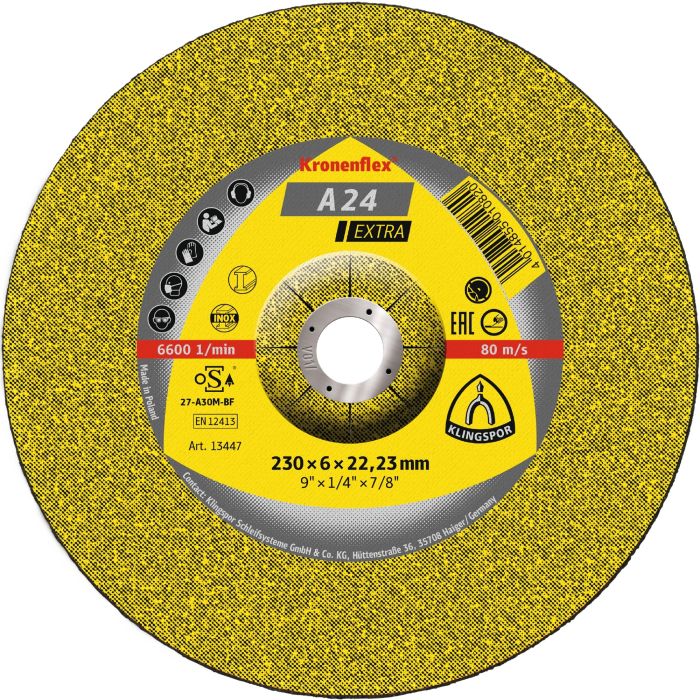 10x Afbraamschijf A 24 EX | Gekromd 230 x 6 x 22.23 mm