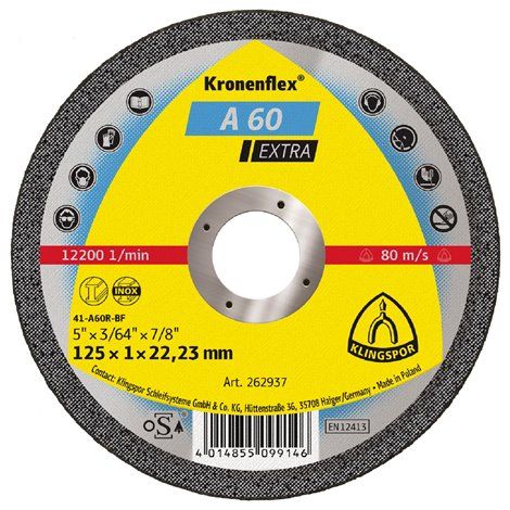 25x Doorslijpschijf A 60 EX | Vlak 115 x 1 x 22.23 mm