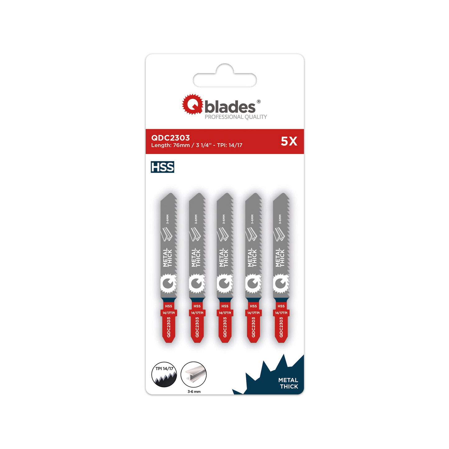 Qblades QDC2303 76mm | Decoupeerzaag | HSS