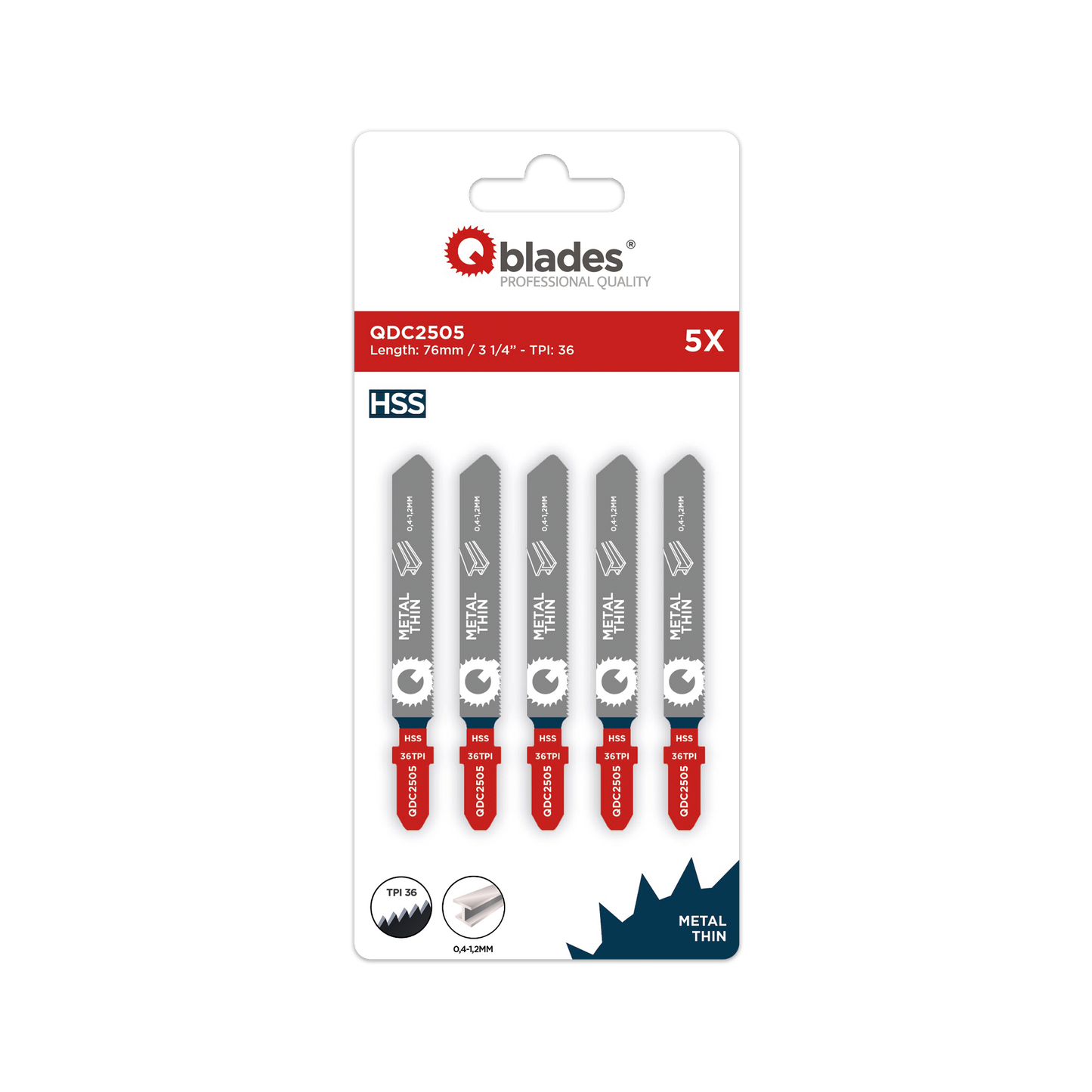 Qblades QDC2505 76mm | Decoupeerzaag | HSS