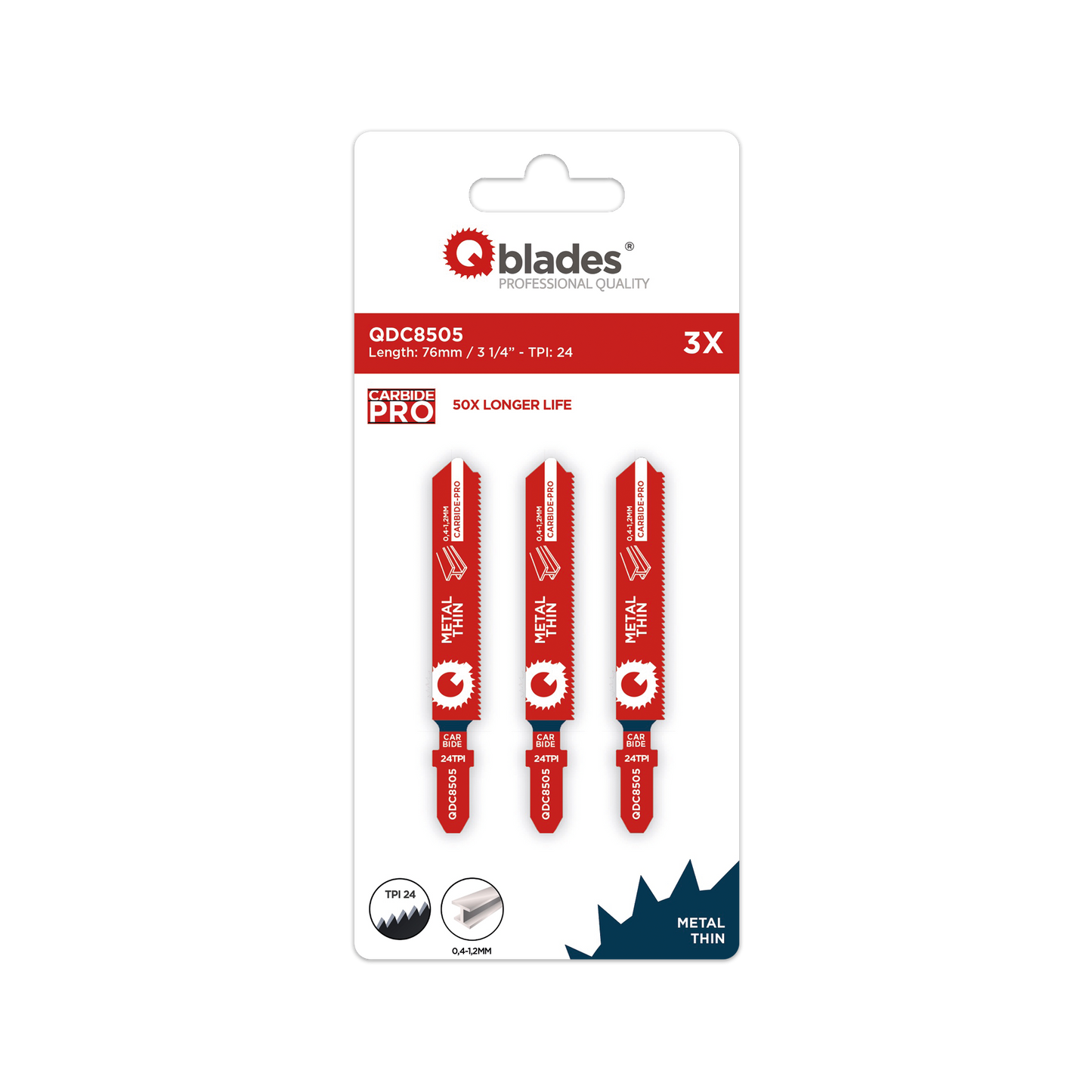 Qblades QDC8505 76mm | Decoupeerzaag | Carbide